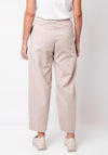 d.e.c.k by Decollage Wide Leg Tapered Trousers, Beige