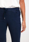 D.E.C.K by Decollage Drawstring Waist Slim Leg Trouser, Navy
