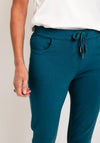 D.E.C.K by Decollage Drawstring Waist Slim Leg Trouser, Teal