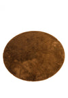 Kaemingk Small Round Fur Rug, Brown