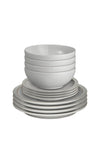 Denby 12 Piece Tableware Set, Dove Grey