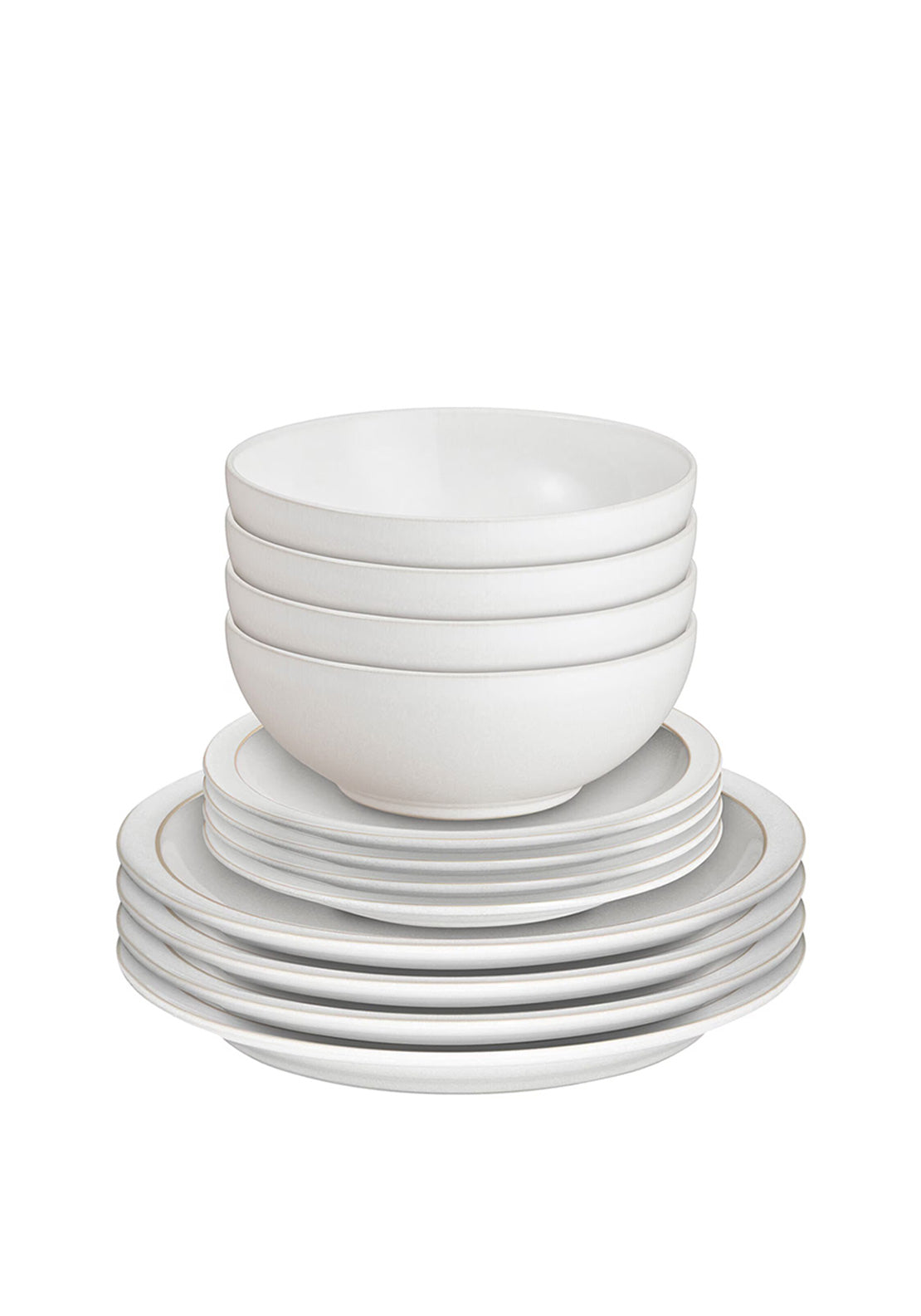 Denby Cotton White Tableware Set, 12 Piece