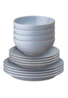 Denby 12 Piece Tableware Set, Sky Blue