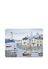 Denby Set of 6 Coastal Lighthouse Placemats, Blue Multi