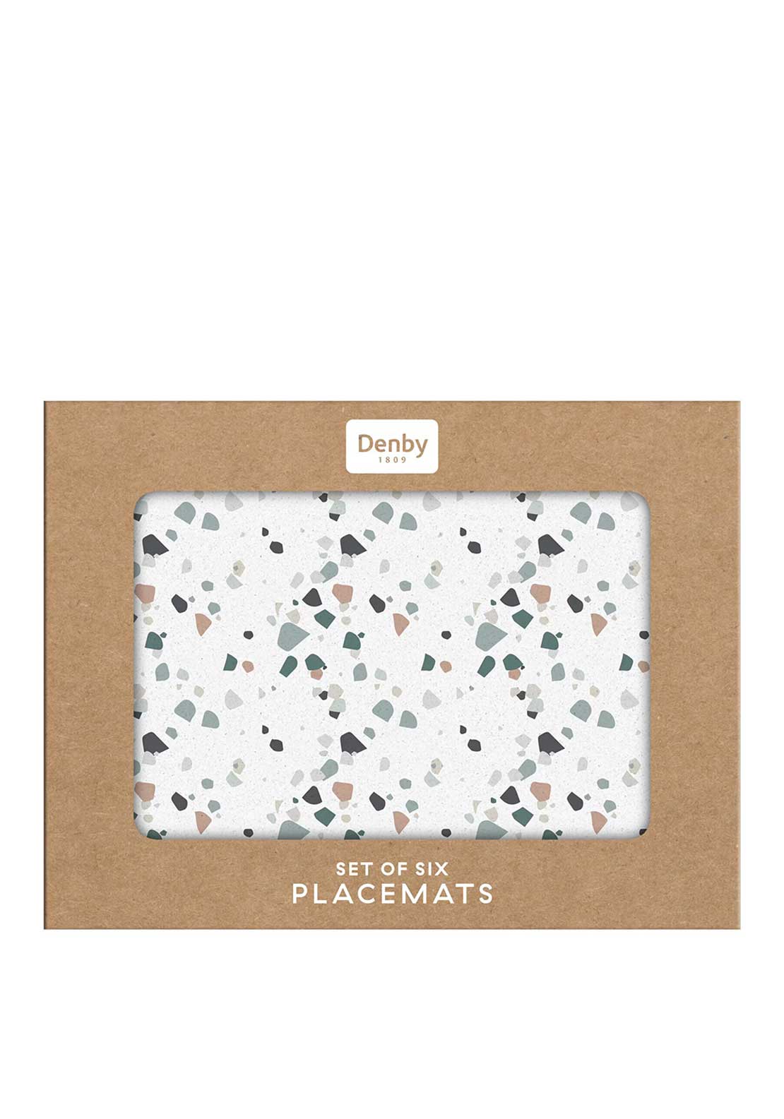 Denby Terrazzo Set of 6 Placemats, White