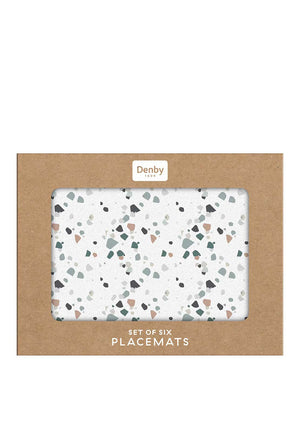 Denby Terrazzo Set of 6 Placemats, White