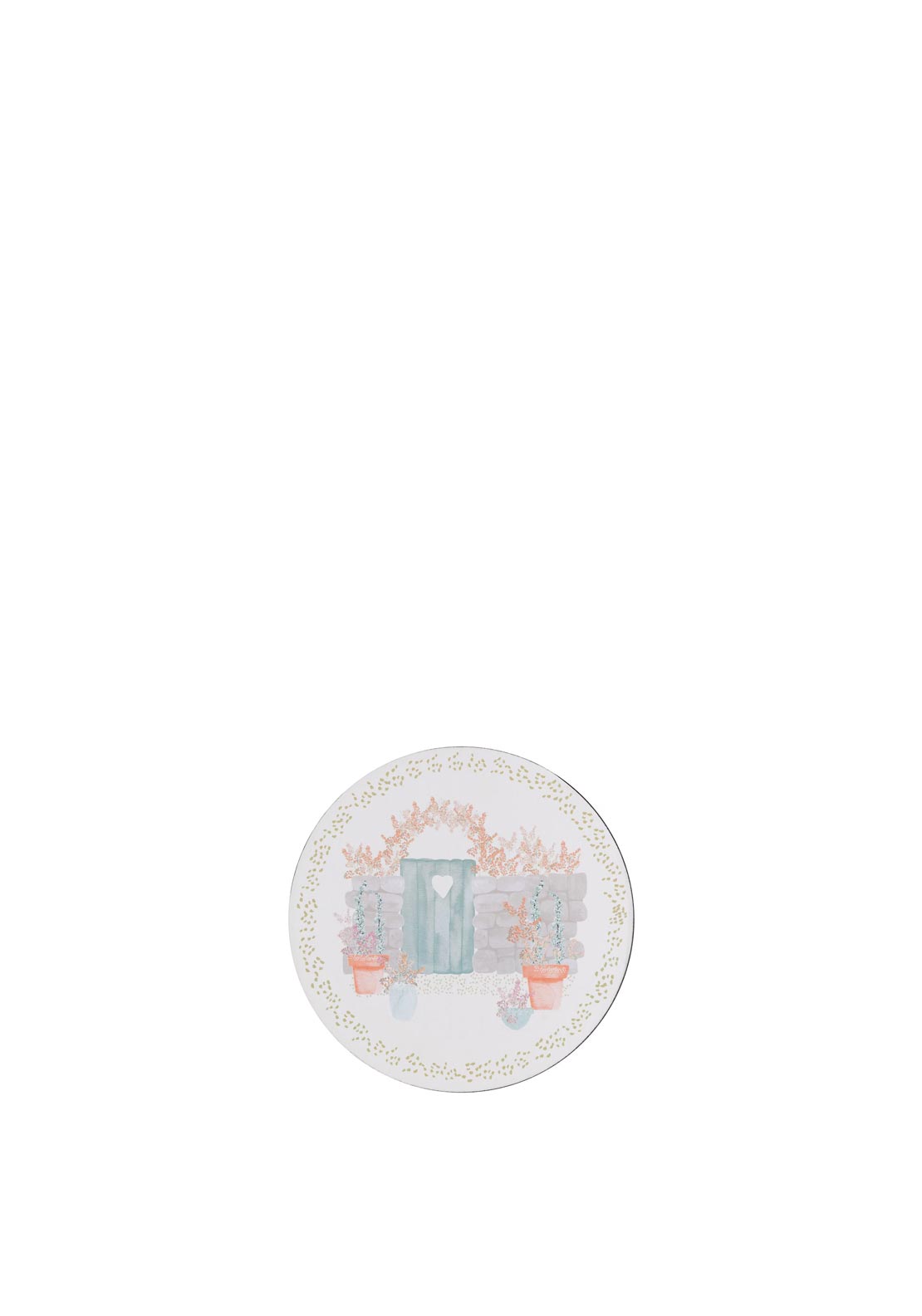 Denby Set of 6 Walled Garden Coasters, White Multi