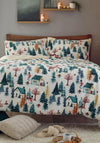 Deyongs Winter Walk Sherpa Duvet Cover Set, White & Green