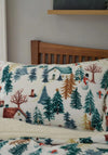 Deyongs Winter Walk Sherpa Duvet Cover Set, White & Green
