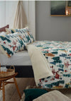 Deyongs Winter Walk Sherpa Duvet Cover Set, White & Green