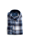Daniel Grahame Check Print Shirt, Marine Multi