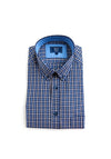 Daniel Grahame Check Short Sleeve Shirt, Navy