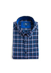 Daniel Grahame Plaid Short Sleeve Shirt, Navy