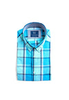 Daniel Grahame Plaid Short Sleeve Shirt, Blue