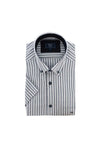 Daniel Grahame Short Sleeve Stripe Shirt, Navy & White