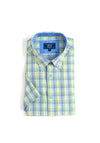 Daniel Grahame Spring Gingham Shirt, Green & Blue Multi