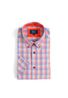 Daniel Grahame Spring Gingham Shirt, Red & Orange Multi