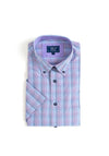 Daniel Grahame Spring Gingham Shirt, Lavendar & Blue Multi