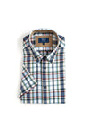 Daniel Grahame Ivano Olive Check Shirt, Navy Multi