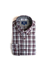 Daniel Grahame Check Shirt, Wine & Grey