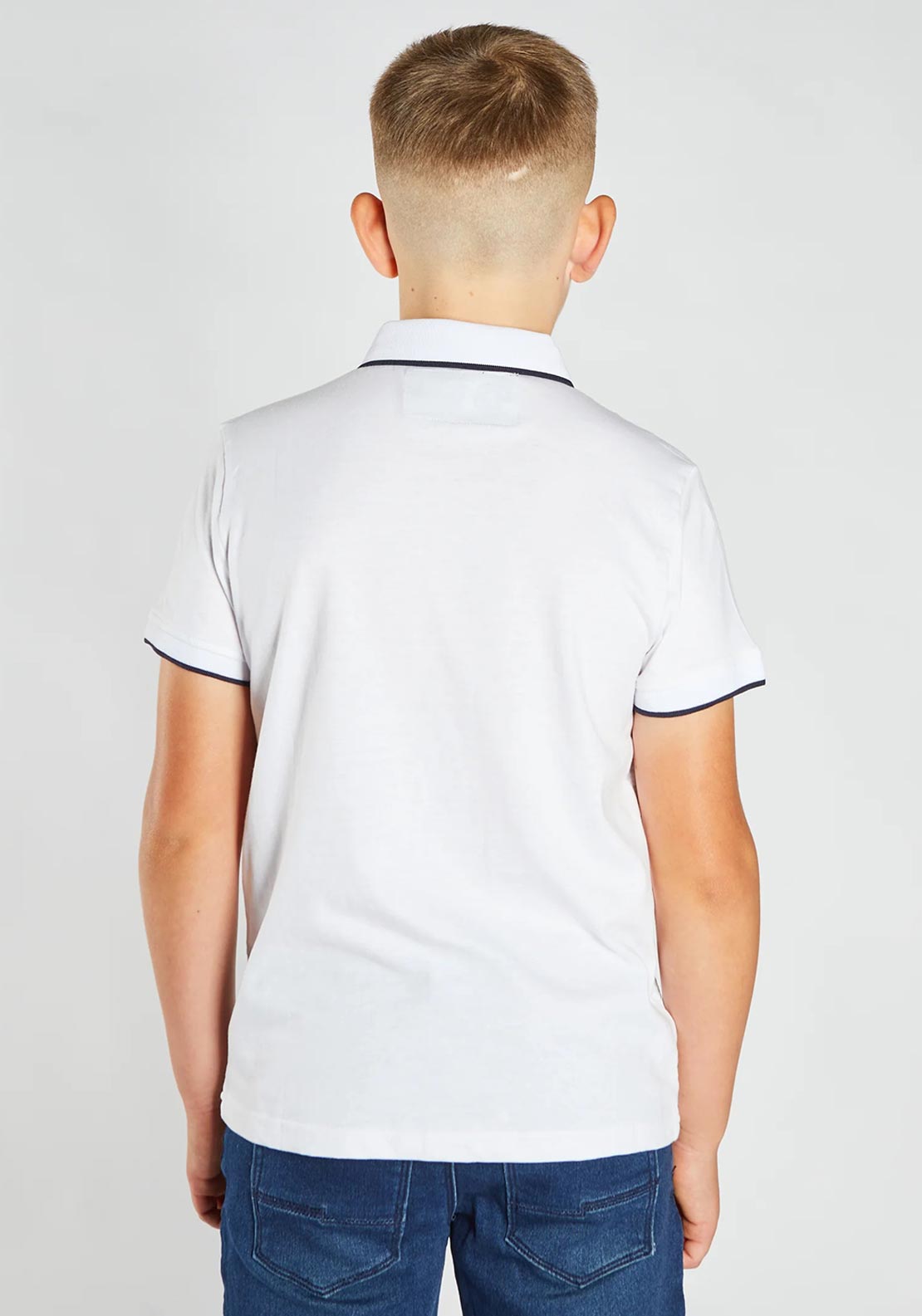 Diesel Boys Milo Short Sleeve Polo, White
