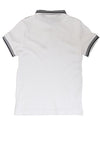 Diesel Boys Fitz Coloured Collar Short Sleeve Polo, White