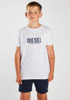 Diesel Boys Enzo Short Sleeve Tee, White