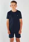 Diesel Boys Toby Pique Cotton Tee, Navy