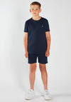 Diesel Boys Toby Pique Cotton Tee, Navy