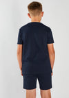 Diesel Boys Toby Pique Cotton Tee, Navy