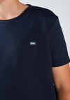 Diesel Boys Toby Pique Cotton Tee, Navy