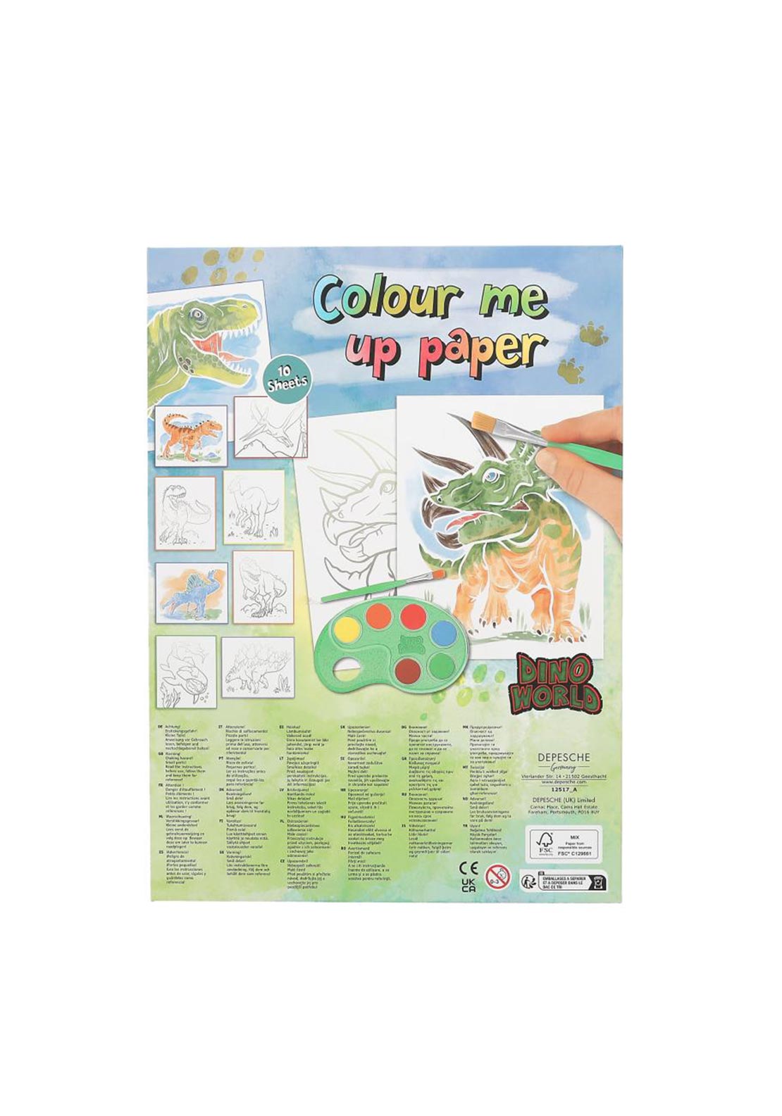 Dino World by Depesche Colour Me Up Paper