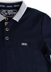 Diesel Boys Fitz Coloured Collar Short Sleeve Polo, Navy