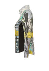 Dolcezza Abstract Print Full Zip Sweatshirt, Multi