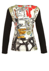 Dolcezza Abstract Print Long Sleeve Top, Multi