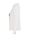 Dolcezza Embellished Abstract Print Shirt, White