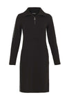Dolcezza Zip Neck Pencil Dress, Black
