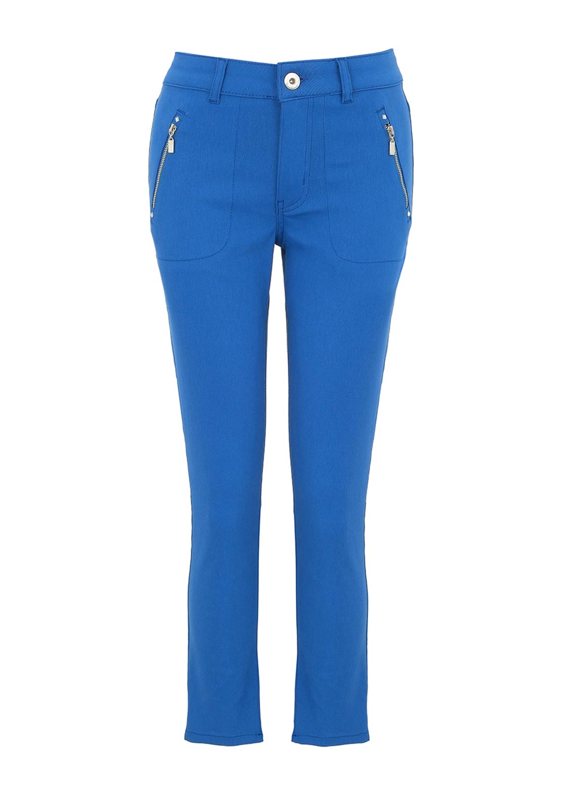 Dolcezza Zip Pocket Slim Leg Jeans, Blue