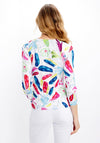 Dolcezza Rushed Brush Stroke Print Top, Multi