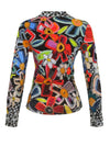 Dolcezza Floral Print Ruched Button Up Blouse, Multi