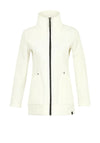 Dolcezza Cable Knit Full Zip Jumper, Off White