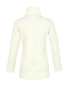 Dolcezza Cable Knit Full Zip Jumper, Off White