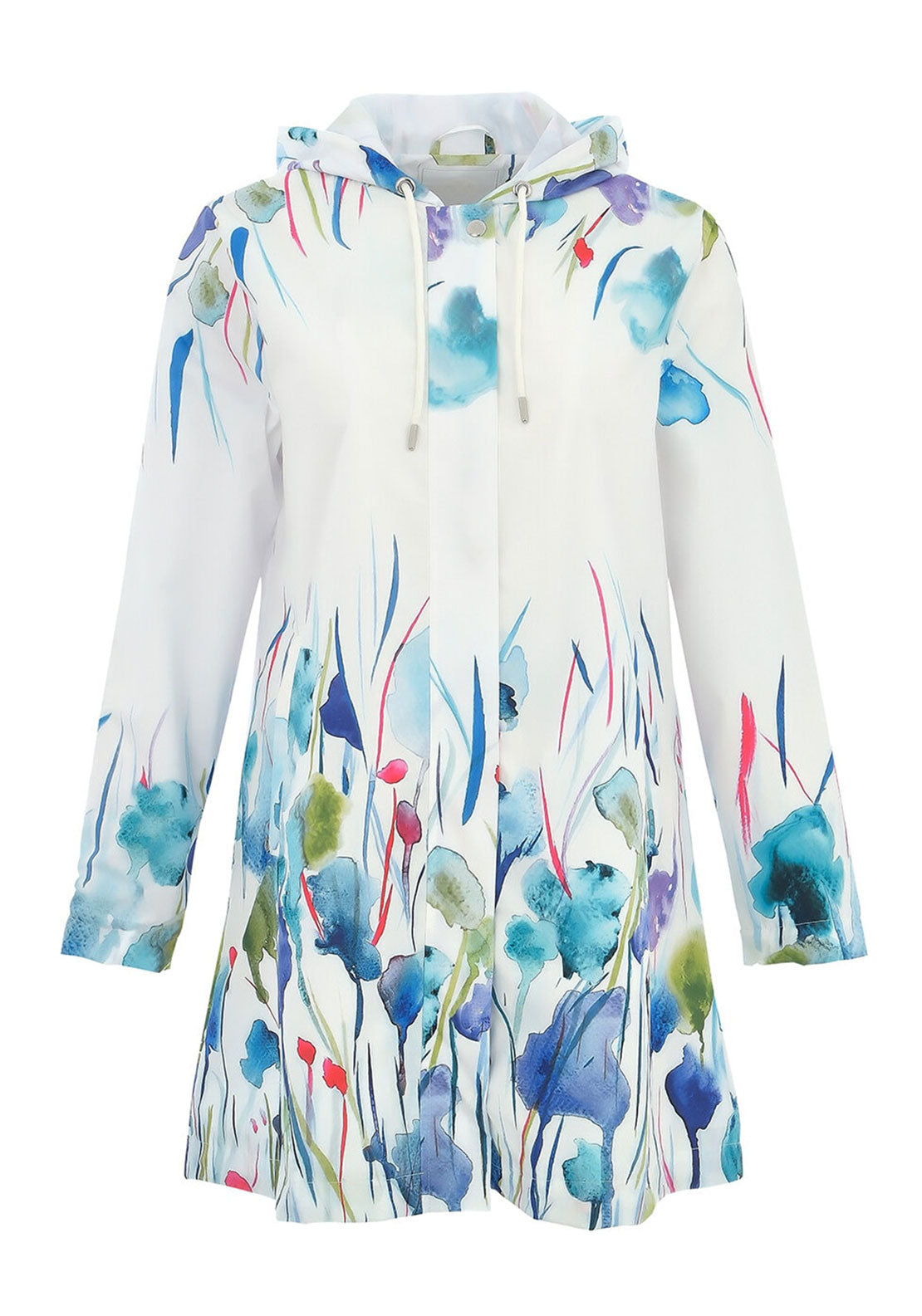 Dolcezza Waterproof Floral Jacket, White Multi