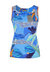 Dolcezza Printed Square Neck Vest Top, Blue Multi