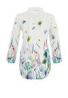 Dolcezza Linen Watercolour Floral Shirt, White Multi