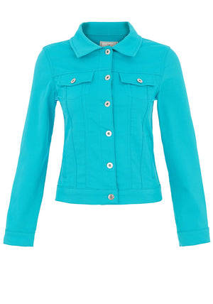 Dolcezza Cotton Denim Style Jacket, Blue