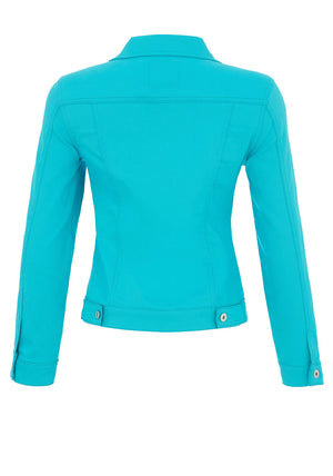 Dolcezza Cotton Denim Style Jacket, Blue