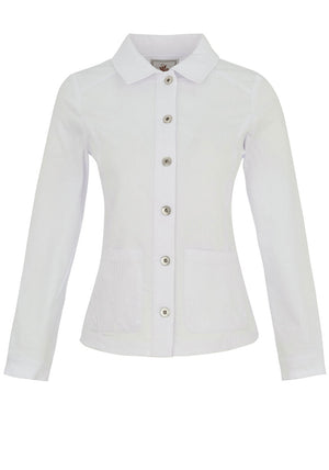 Dolcezza Embroidered Pocket Detail Jacket, White