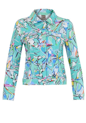 Dolcezza Abstract Floral Rhinestone Jacket, Multi