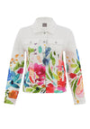 Dolcezza Floral Button Up Jacket, White Multi